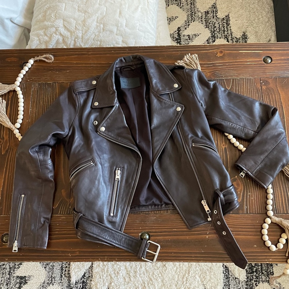 ALL SAINTS Lambskin Balfern Leather Jacket